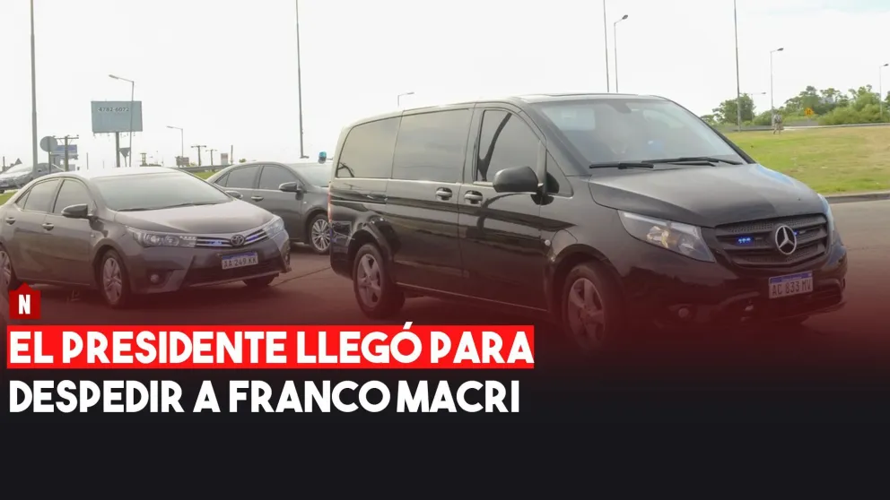 El presidente llegó para despedir a Franco Macri