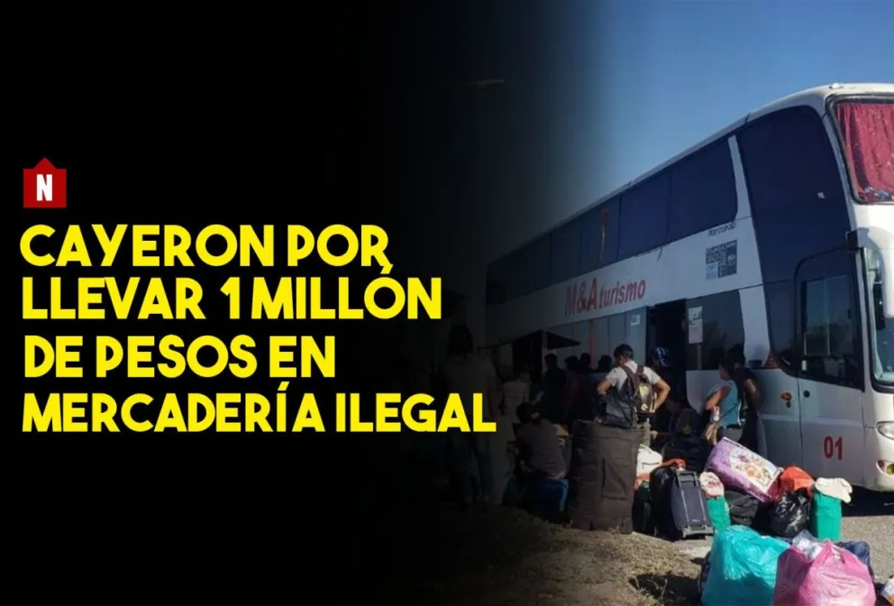 Cayeron por llevar 1 millón de pesos en mercadería ilegal