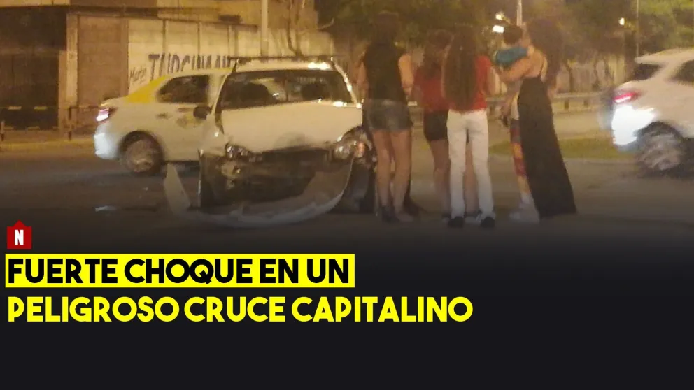 Fuerte choque en un peligroso cruce en Capital