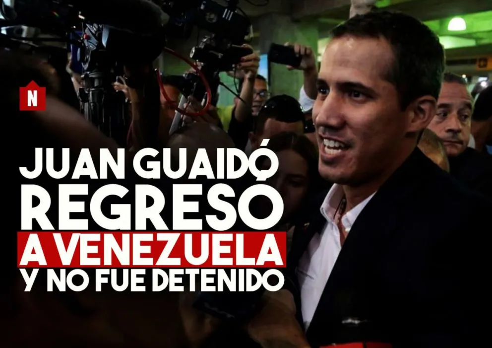 Guaidó volvió a Venezuela y convocó una marcha contra Maduro