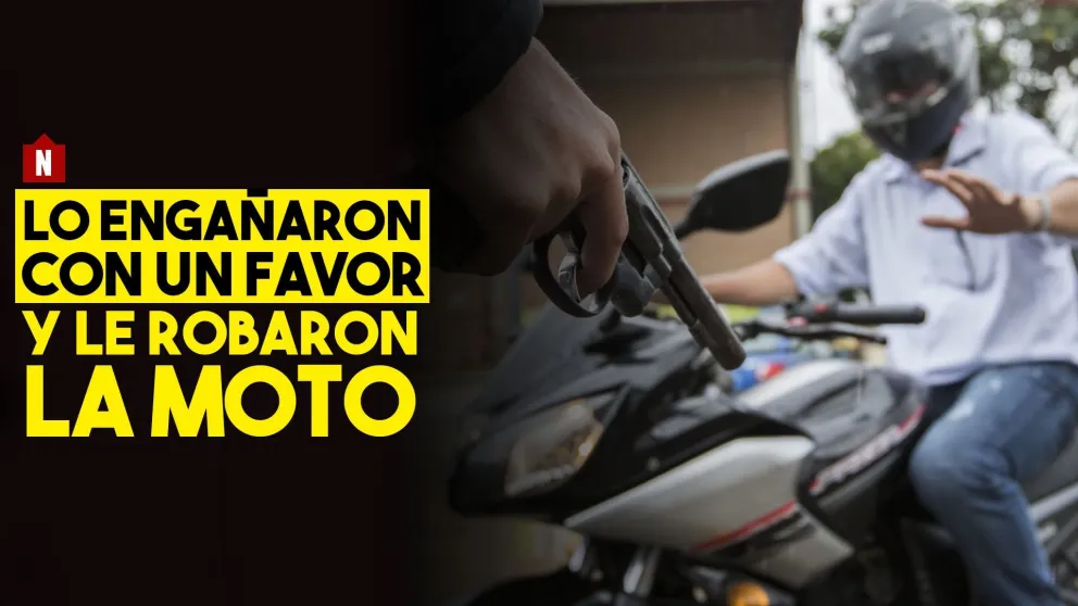 Lo engañaron con un favor y le robaron la moto