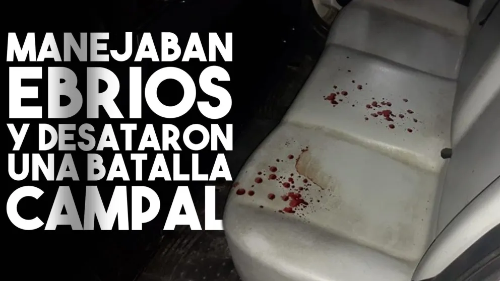 Manejaban ebrios y desataron una batalla campal