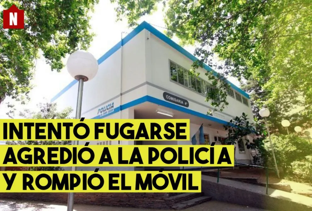 Se quiso fugar de la policía, los agredió y rompió el móvil policial, hará tareas comunitarias