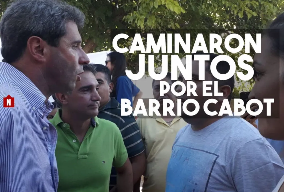 Por primera vez desde el comienzo de la campaña, Uñac y Aranda caminaron juntos por Capital