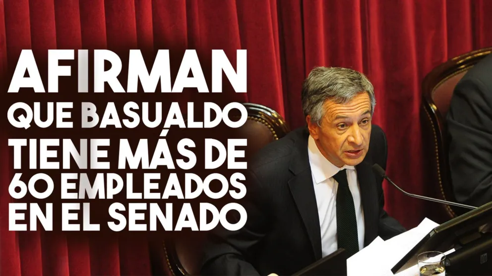 Afirman que Basualdo tiene 60 empleados en el Senado