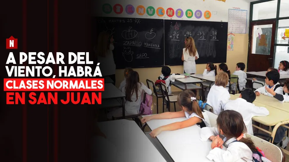A pesar del viento, habrá clases normales