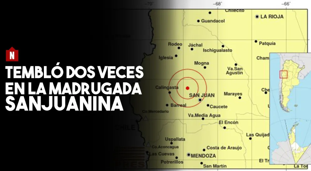 Tembló dos veces en la madrugada sanjuanina