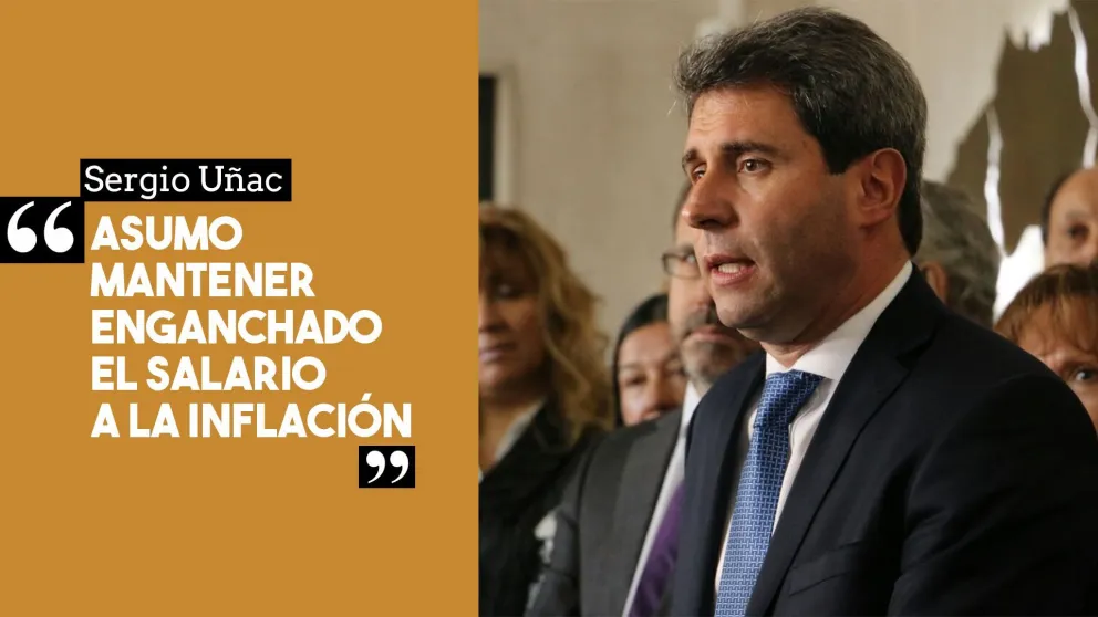 Uñac: "Asumo mantener enganchado el salario a la inflación"