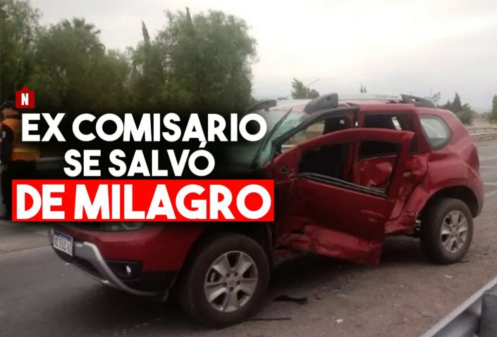 Lo chocaron pero se salvó de milagro