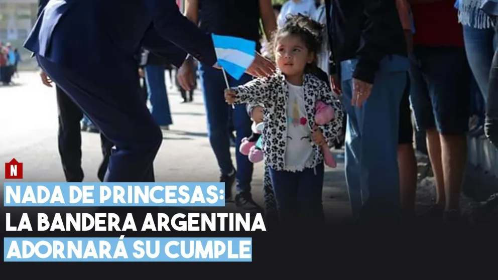 Nada de princesas: la bandera argentina adornará su cumple