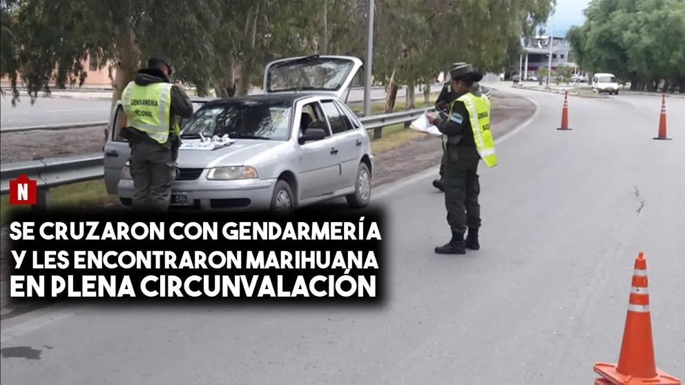Iban por Circunvalación y les encontraron marihuana