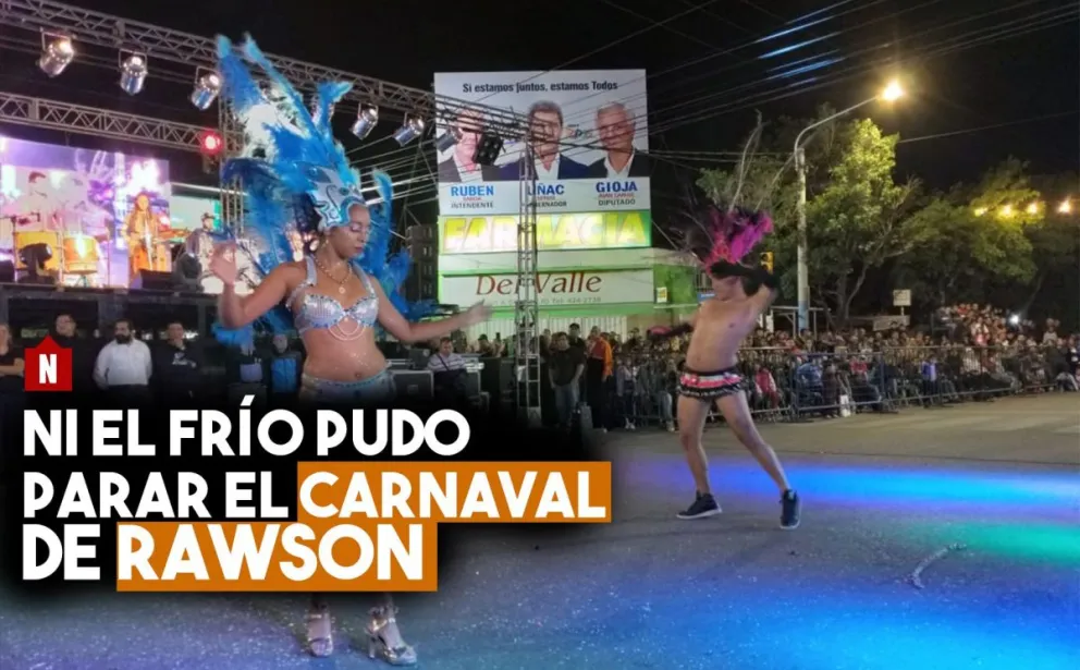 Más de 20.000 personas disfrutaron del  Carnaval de Rawson