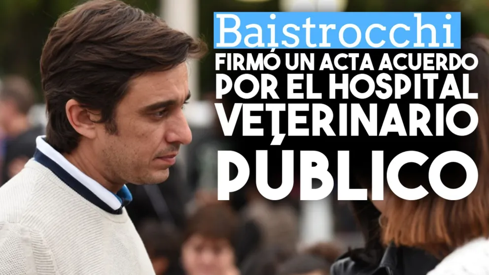Baistrocchi firmó un acta acuerdo por el Hospital Veterinario Público