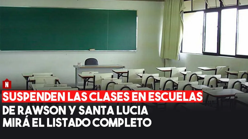 Suspenden las clases en escuelas de Rawson Y Santa Lucia por la interrupción del servicio de agua potable