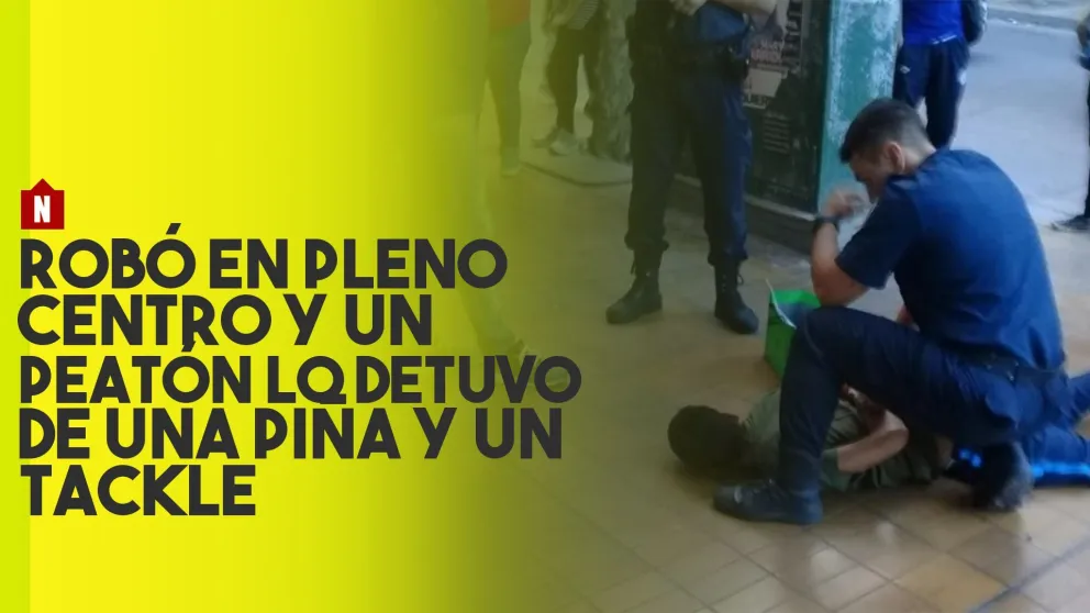 Tackleó a un ladrón y logró que lo detuvieran