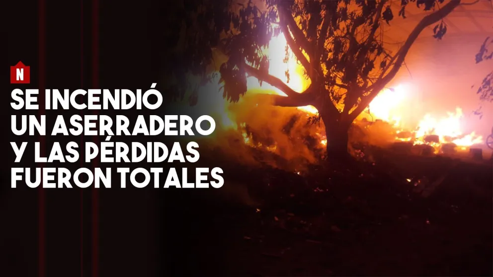Pérdida total por un incendio en un aserradero