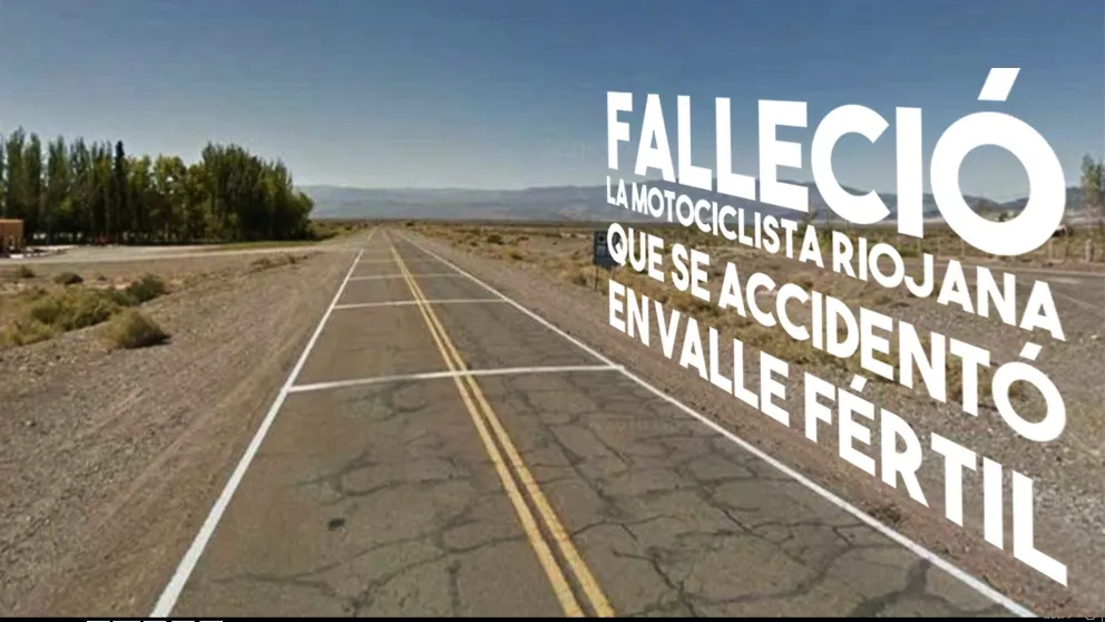 Falleció la motociclista riojana que se accidentó en Valle Fértil
