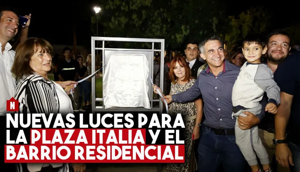 Nuevas luces para la Plaza Italia y el Barrio Residencial