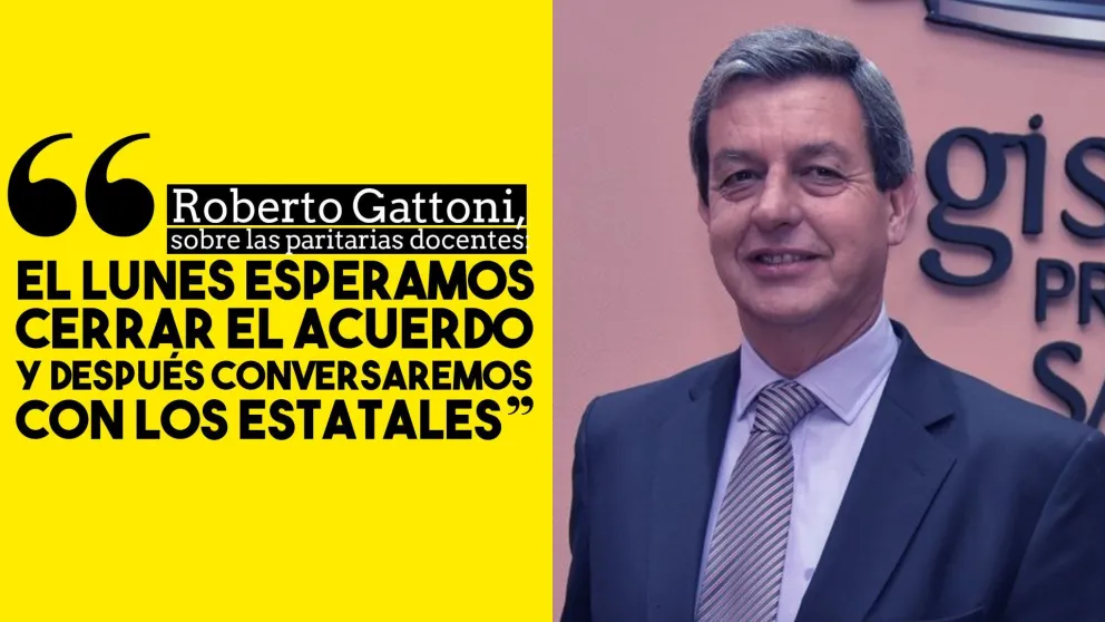 Roberto Gattoni: “El lunes esperamos cerrar el acuerdo y después conversaremos con los estatales”