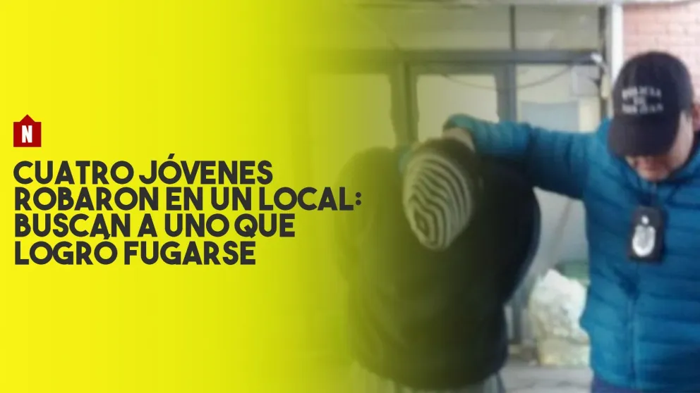 Cuatro jóvenes robaron en un local: buscan a uno que se fugó
