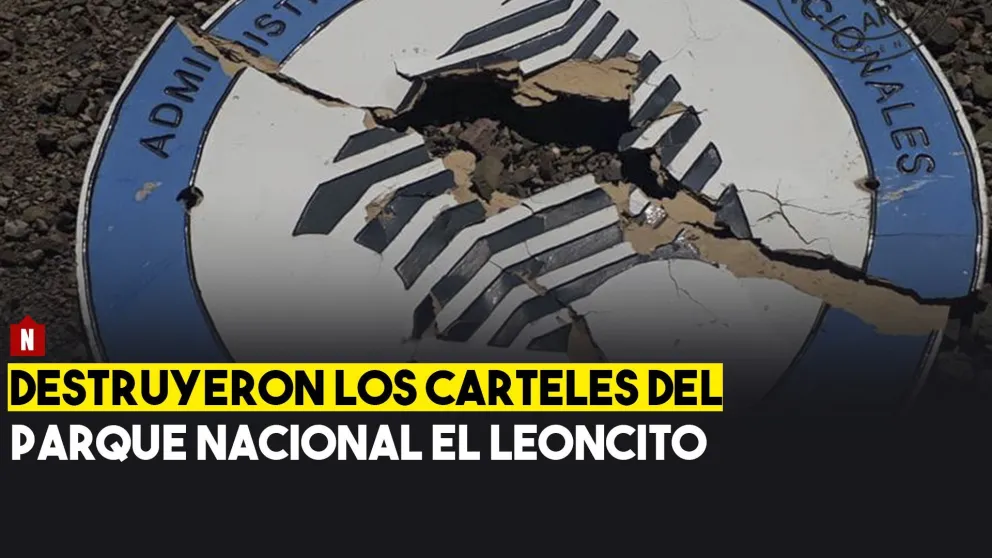 Destruyeron los carteles del Parque Nacional El Leoncito