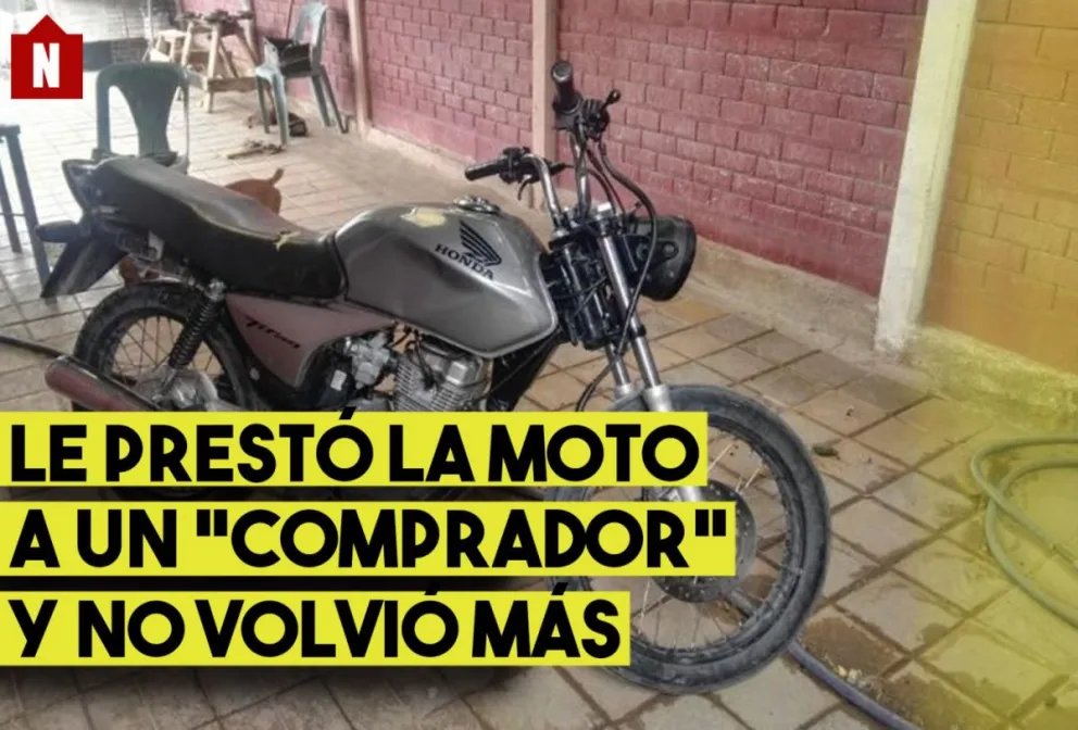 Vendía su moto, apareció un comprador que pidió probarla y se la robó