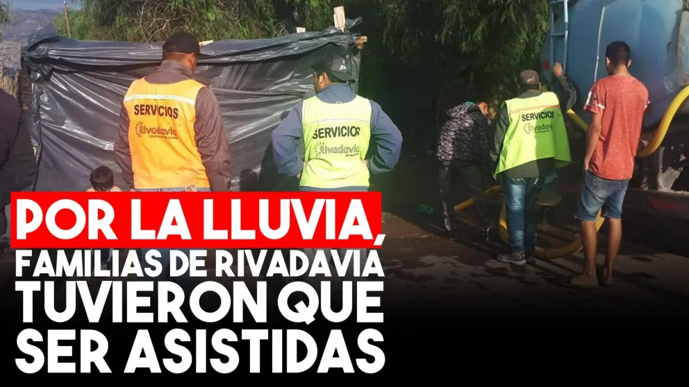 Familias de Rivadavia tuvieron que ser asistidas tras la tormenta