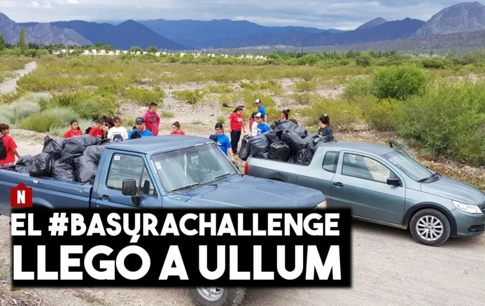 En Ullum se sumaron al #BasuraChallenge
