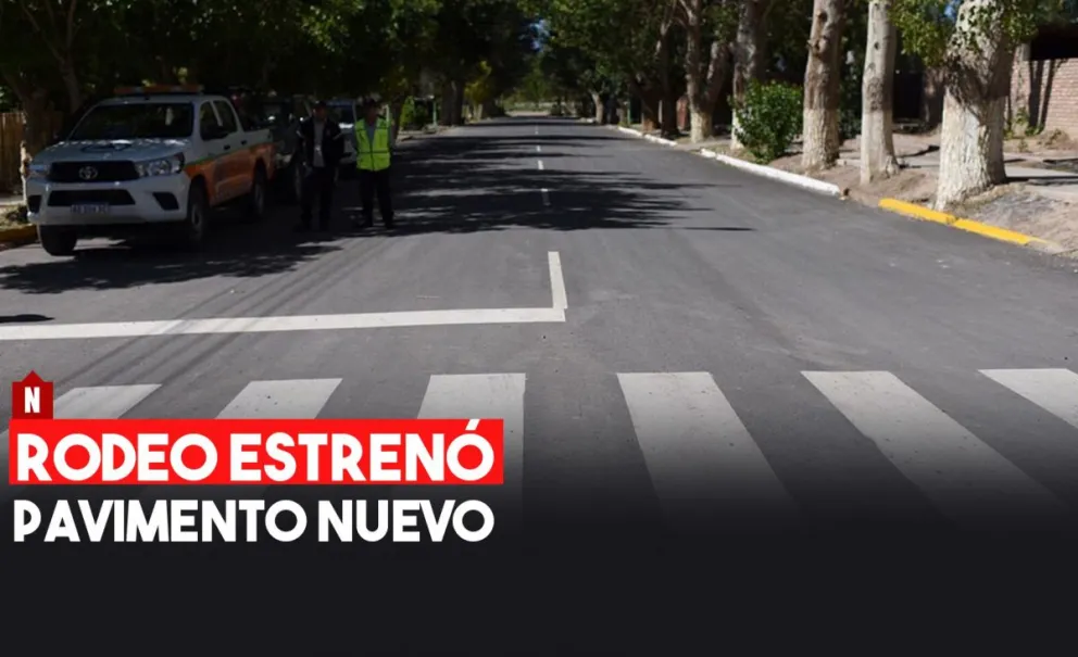 Rodeo estrenó pavimento nuevo