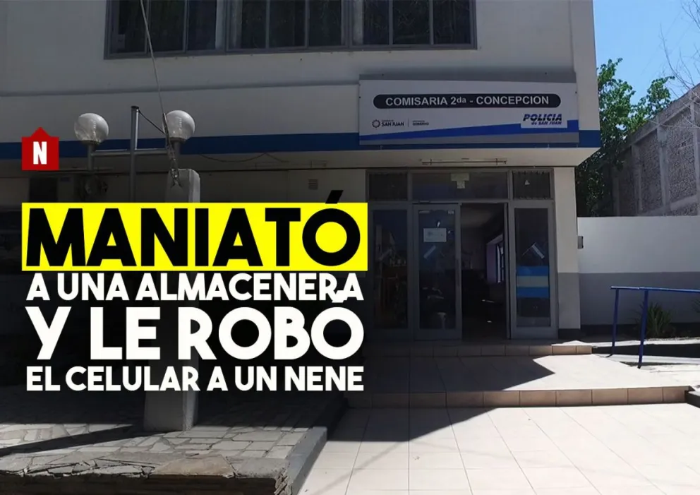 Maniató a una almacenera y le robó el celular a su hijo de 7 años