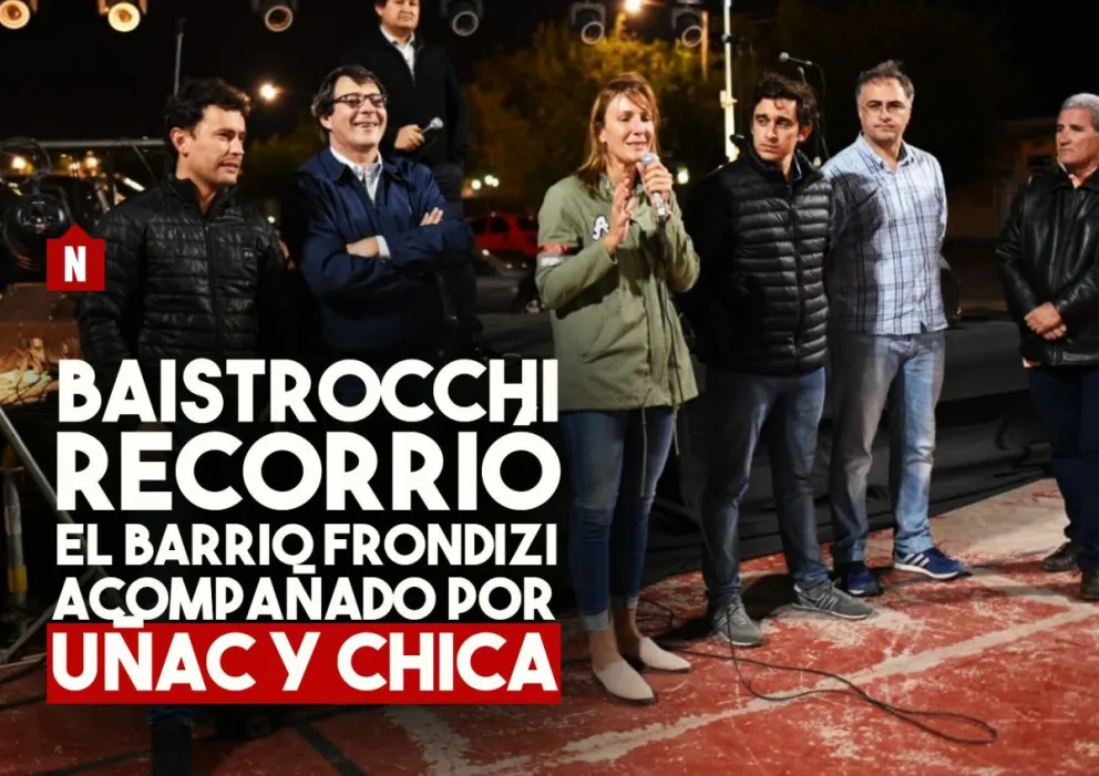 Baistrocchi recorrió el B°Frondizi con Uñac y Chica