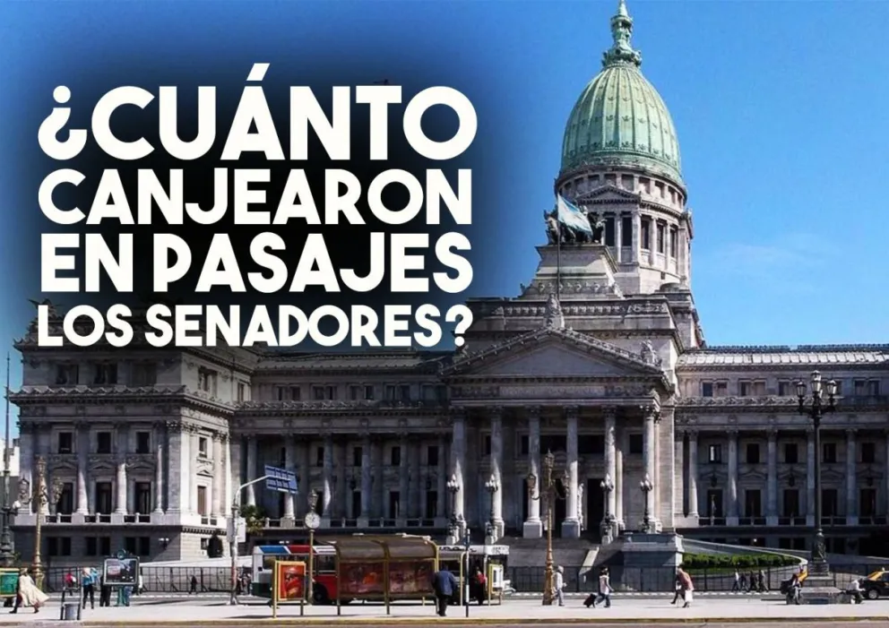 ¿Cuánto canjearon en pasajes los senadores?