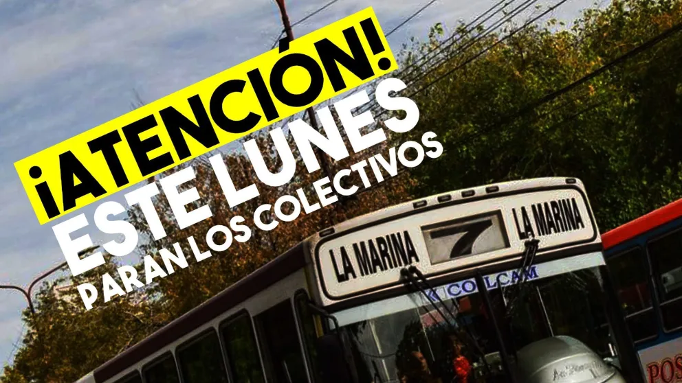 Este lunes en la noche habrá paros de colectivos