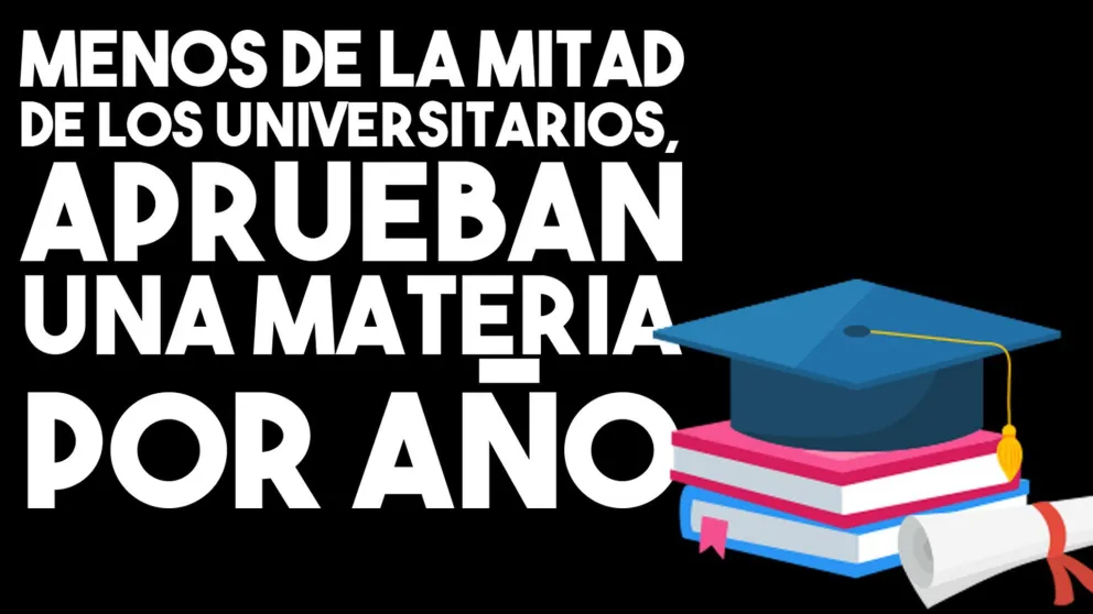 El 45,5% de los alumnos universitarios aprueba una materia por año