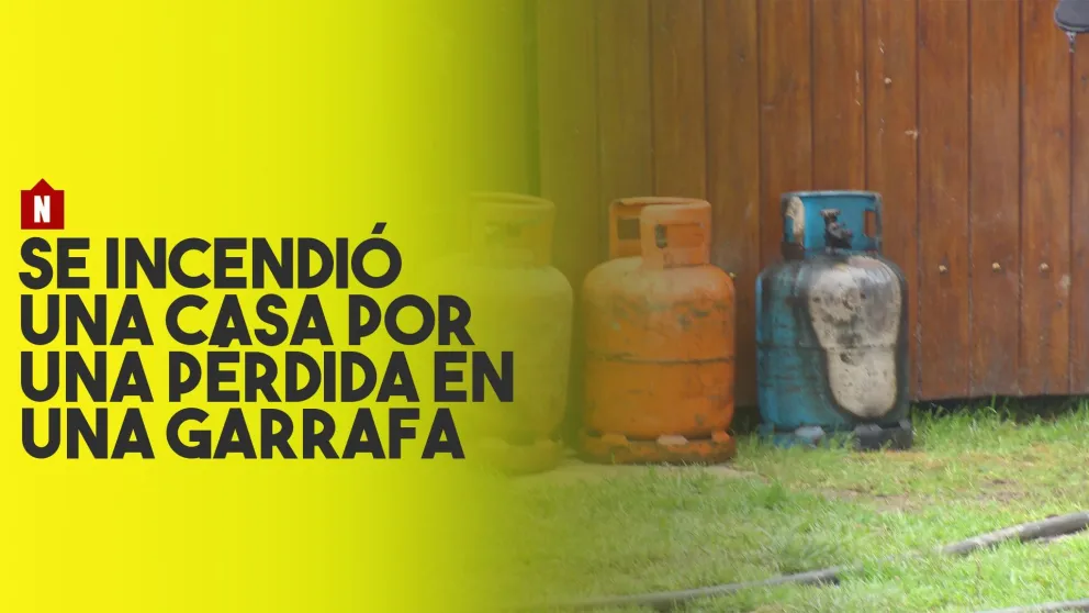 Una casa se incendió por una pérdida en una garrafa