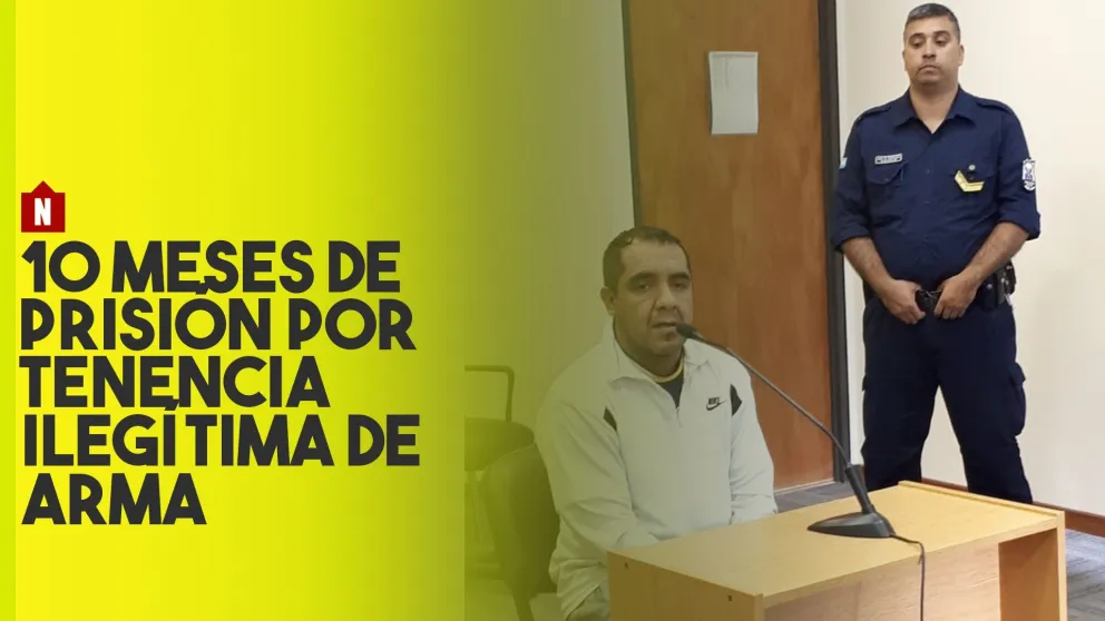 10 meses de prisión por tener un arma de fuego en su domicilio