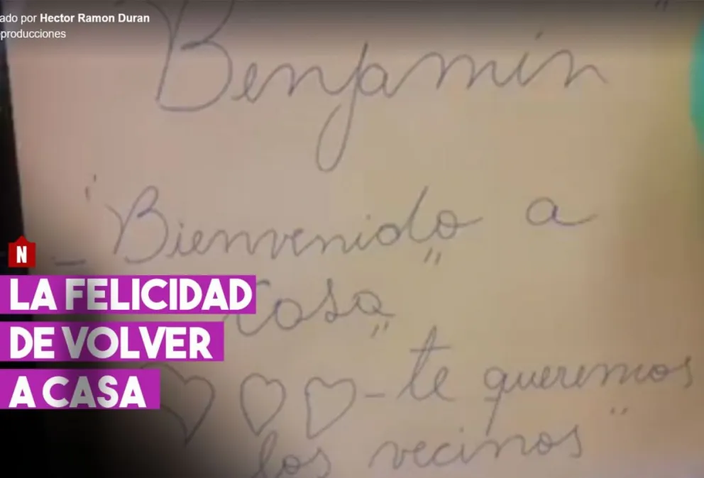 Benjamín en casa: así lo recibieron los vecinos