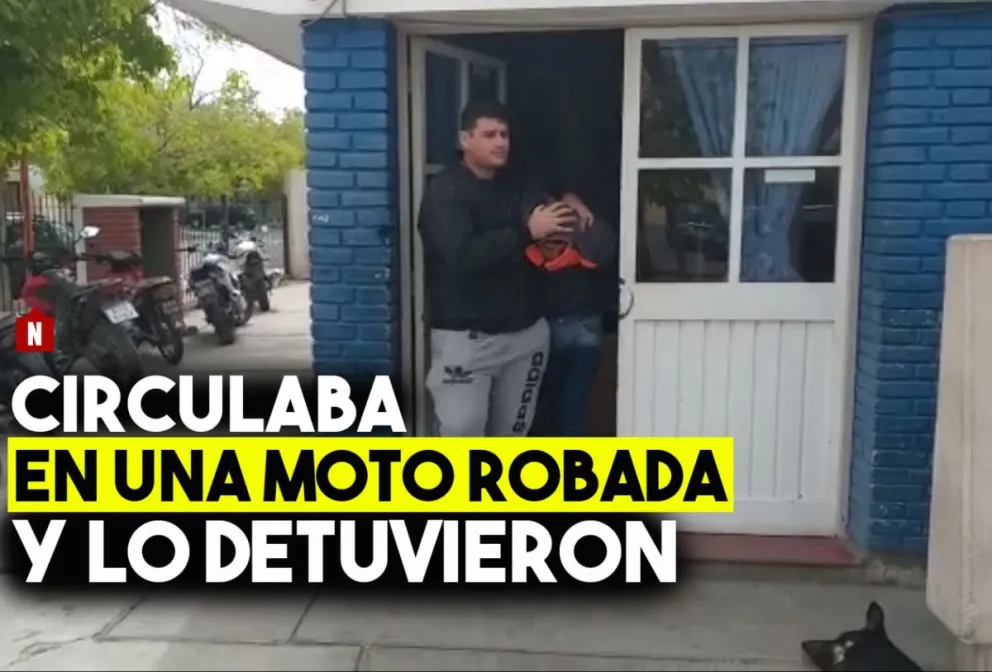 Circulaba en una moto robada y lo detuvieron