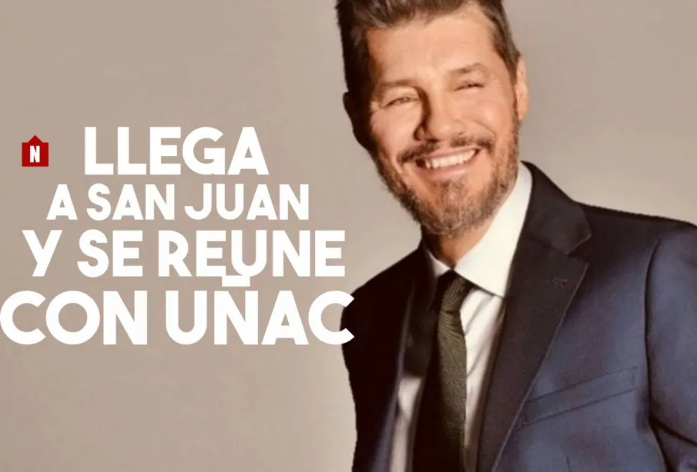 Tinelli aterriza en San Juan y se reúne con Uñac