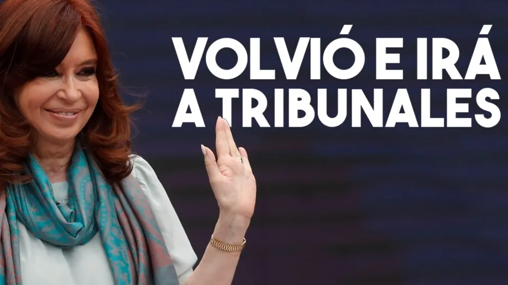 Cristina Kirchner llegó a la Argentina y se presentará en Comodoro Py