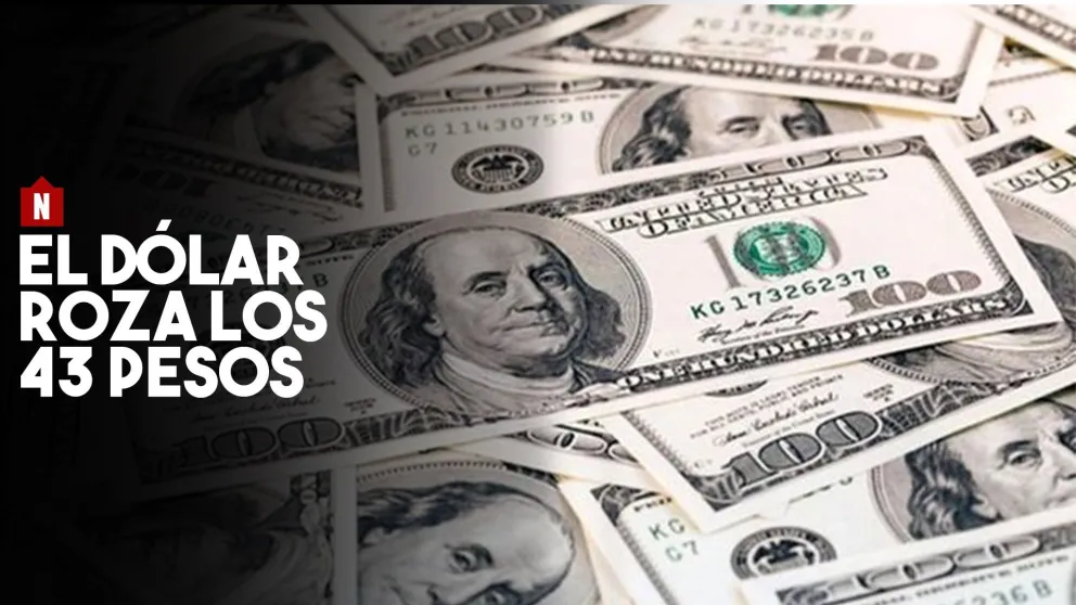 El dólar subió 2% y cerró la semana al borde de los $ 43