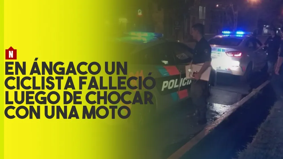 Accidente fatal en Ángaco un ciclista murió tras chocar con una moto