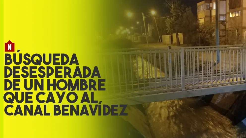 Búsqueda desesperada de un ciclista que cayó al canal Benavídez