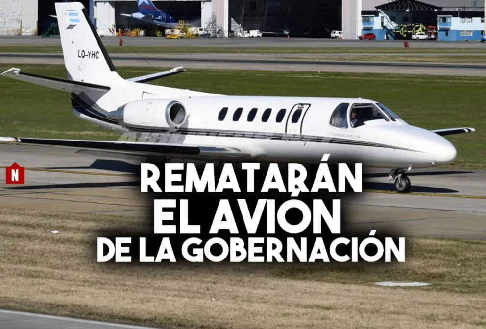 Rematarán el avión de la Gobernación