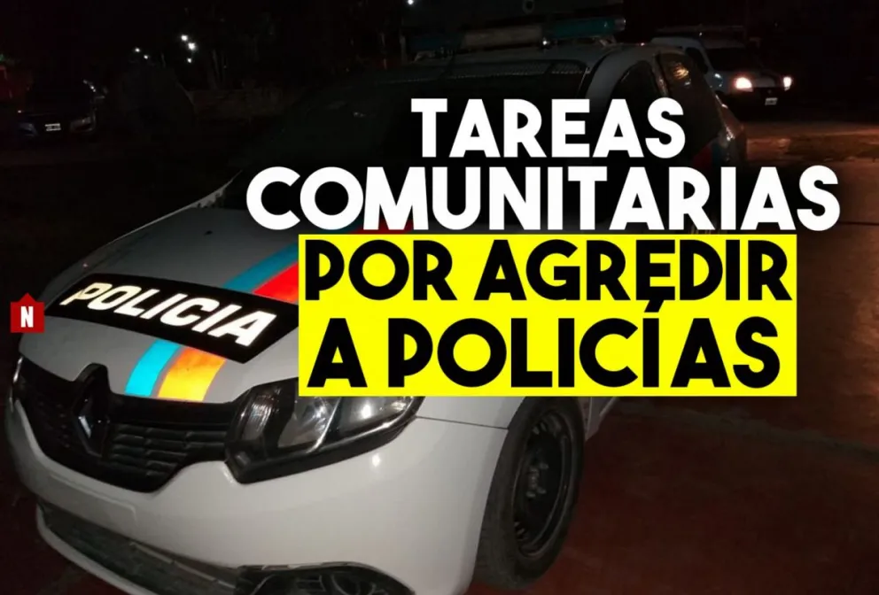 Deberán realizar tareas comunitarias por tirarles piedras y vino a policías