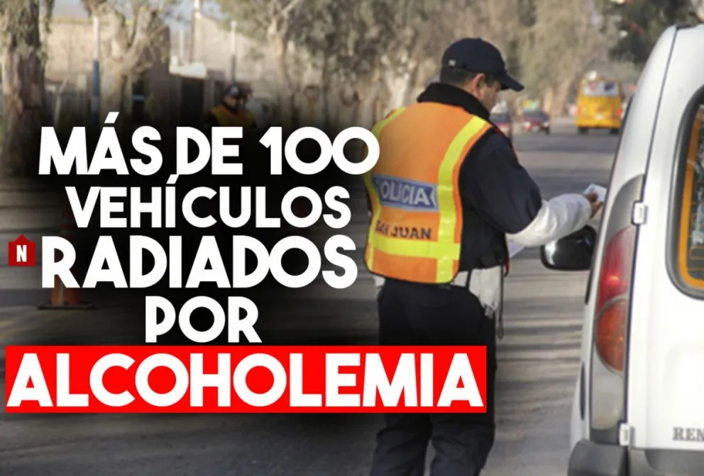 Este fin de semana, más de 100 vehículos fueron radiados por alcoholemia