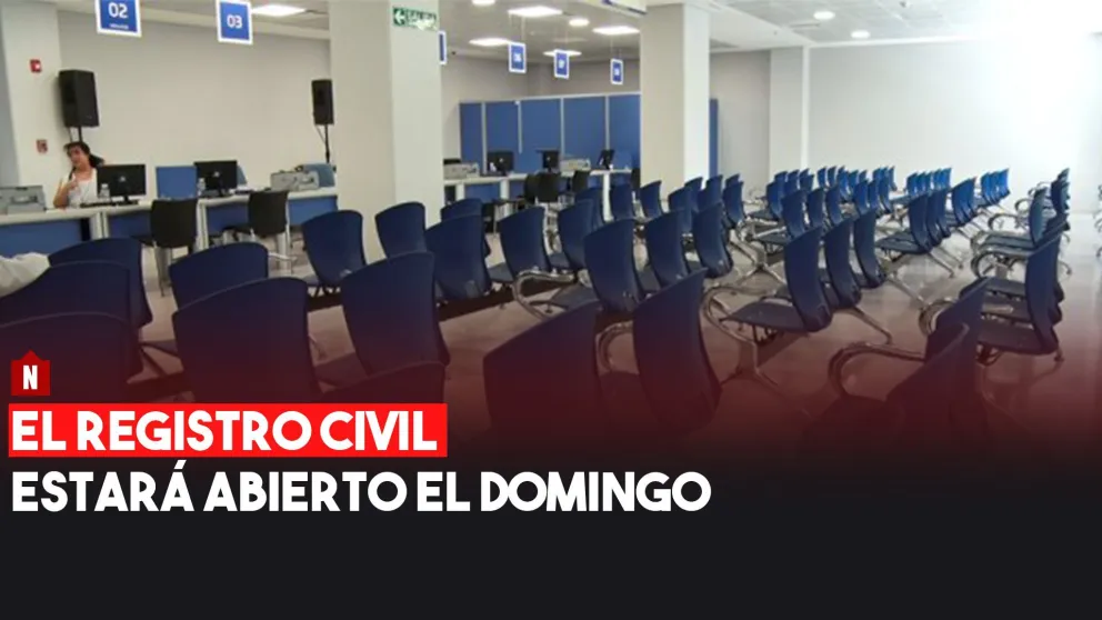 El Registro Civil estará abierto el domingo
