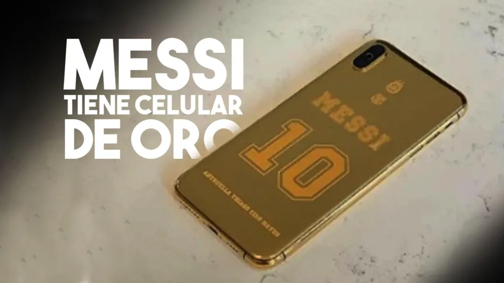 ¿Qué empresa le regaló al rosarino un teléfono bañado en oro?