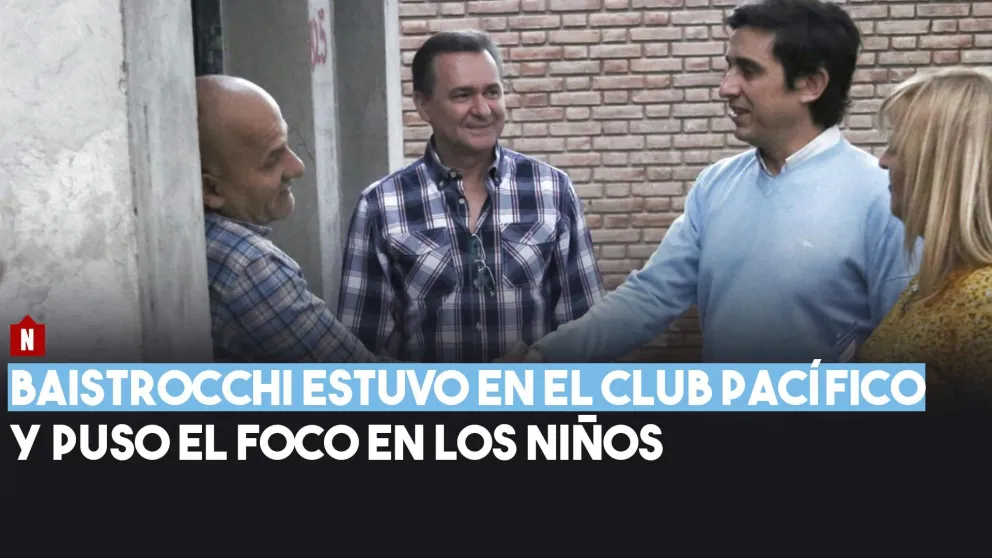 Baistrocchi estuvo en el Club Pacífico y puso el foco en los niños