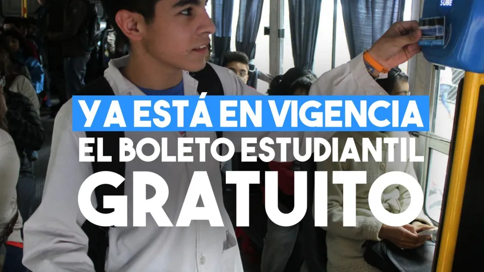 Ya está en funcionamiento el boleto estudiantil gratuito